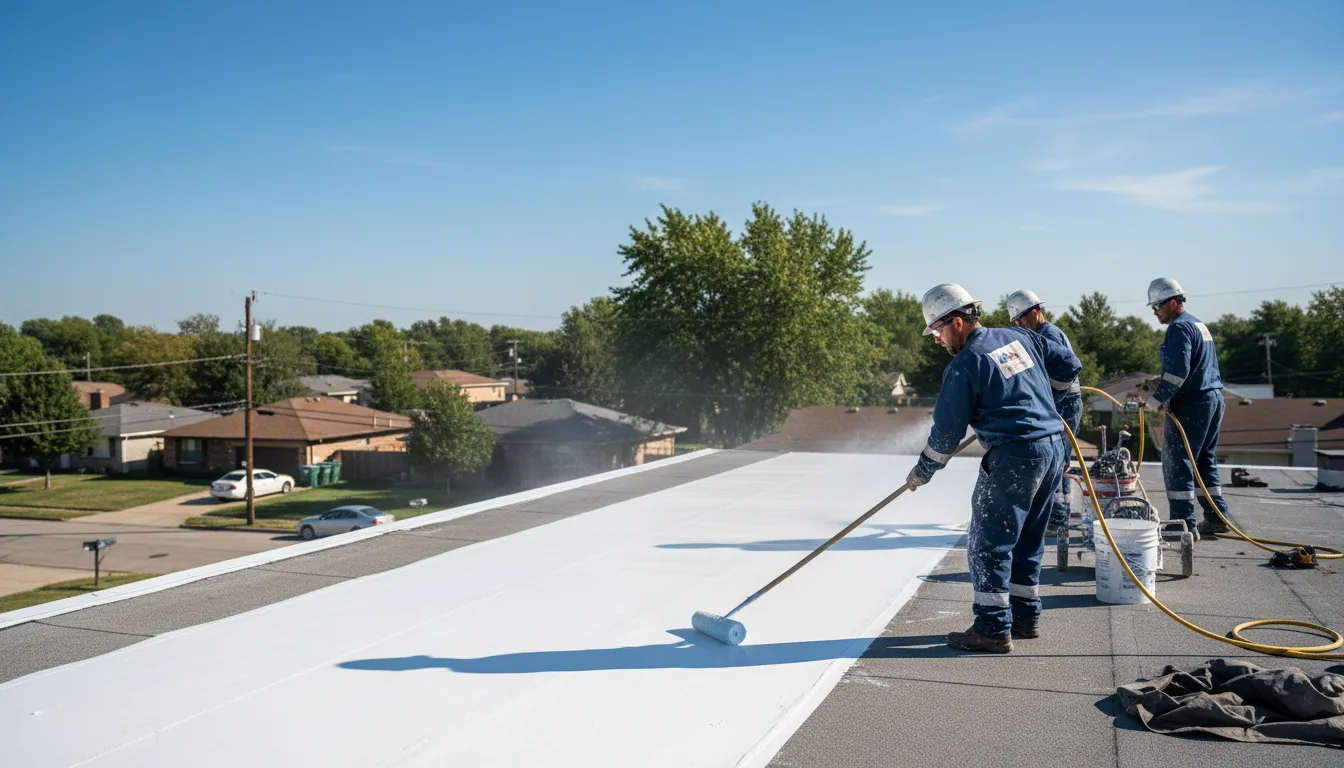 Commercial roof coating in Golden City, MO near me